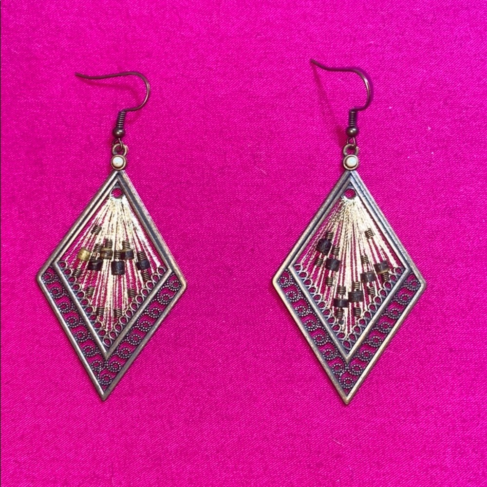 Bohemian flower hallow earrings (3/$25 jewelry)